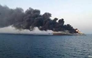 اصابت موشک انصارالله یمن به یک کشتی نفتکش صهیونیستی